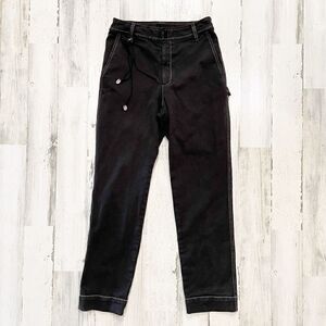 RG Kane Carpenter Pants Size 8 Straight Utility Pockets Washed Black